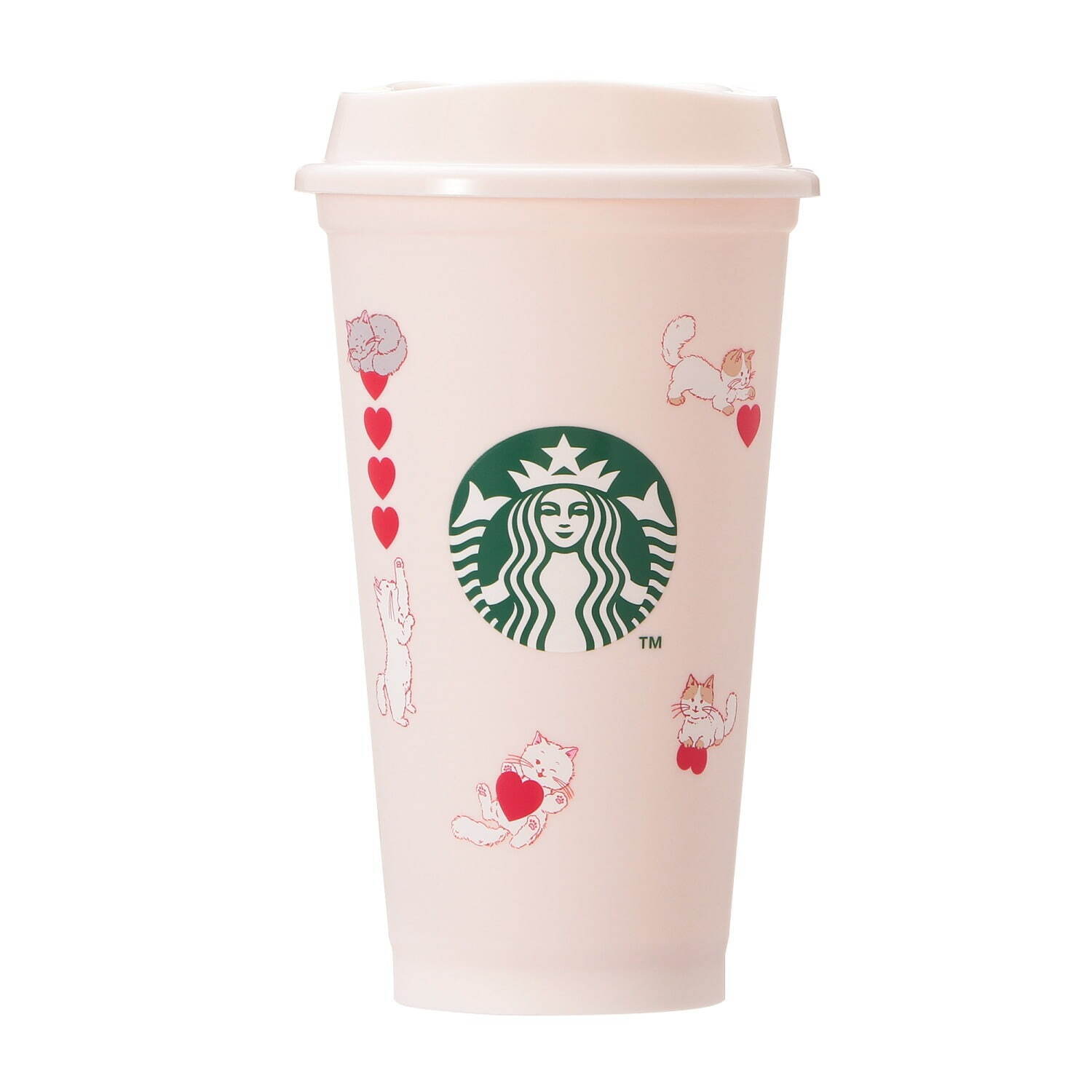 スターバックス25年バレンタイングッズ、“ハート＆リボンで遊ぶ