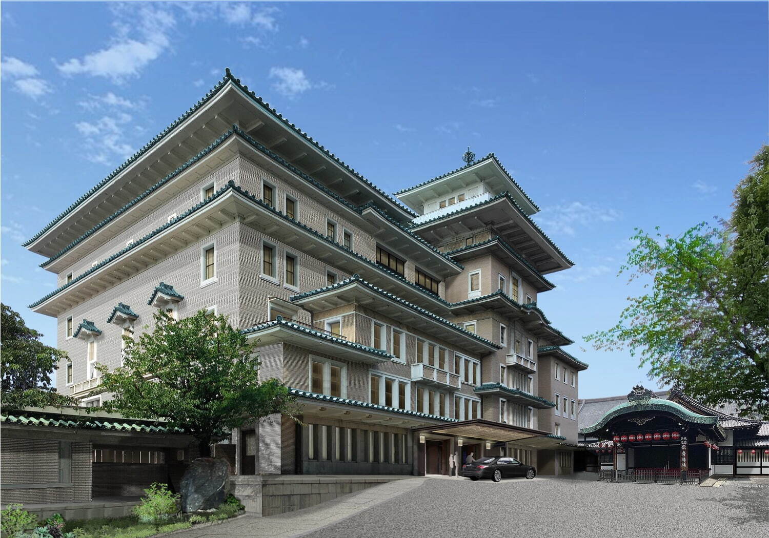 「帝国ホテル 京都」祇園に26年春オープン - “弥栄会館”の一部を保存活用、和の意匠を継承｜写真1