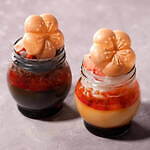 「ザ チョーヤ ギンザ バー」“白黒ショコラ×苺×梅”のプリン付きアフタヌーンティー｜写真3