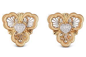 ブチェラッティ「オペラチュール」25年バレンタイン、“ハートモチーフ”ダイヤ輝く新作イヤリング