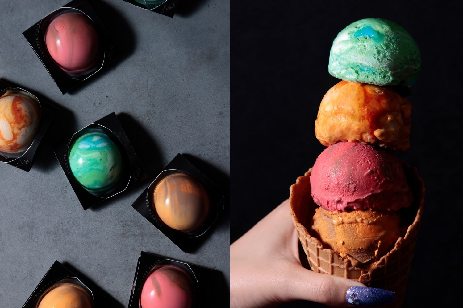 地球モチーフ｜「惑星ショコラ」シリーズに“太陽系ジェラート”、大阪リーガロイヤルホテルで新発売