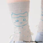 ちいかわ×タビオ、“ちいかわ・ハチワレ・うさぎ”刺繍入りリブソックス＆バイカラー靴下など｜写真8