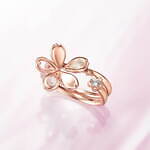 4℃の桜ジュエリー、“花びら舞う”ローズクォーツネックレスや“夜桜”ピアスなど｜写真14