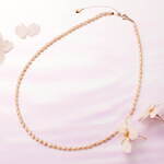 4℃の桜ジュエリー、“花びら舞う”ローズクォーツネックレスや“夜桜”ピアスなど｜写真19