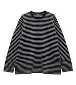 ナナミカ×バトナー、ニット地のダウンカーディガン＆ボーダーTシャツ｜写真6