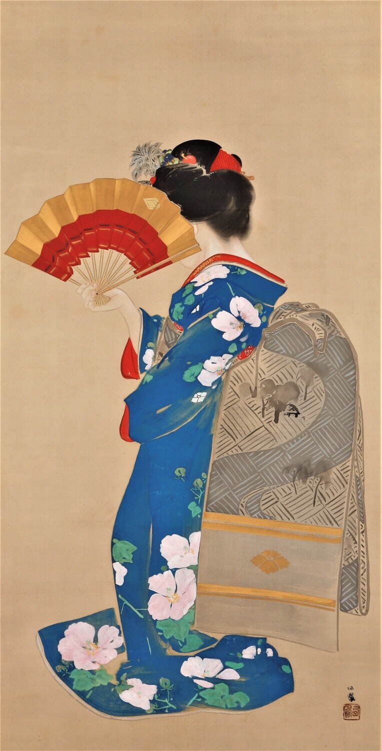 竹内栖鳳 《アレ夕立に》 明治42年(1909年)
高島屋史料館蔵 ［前期展示］