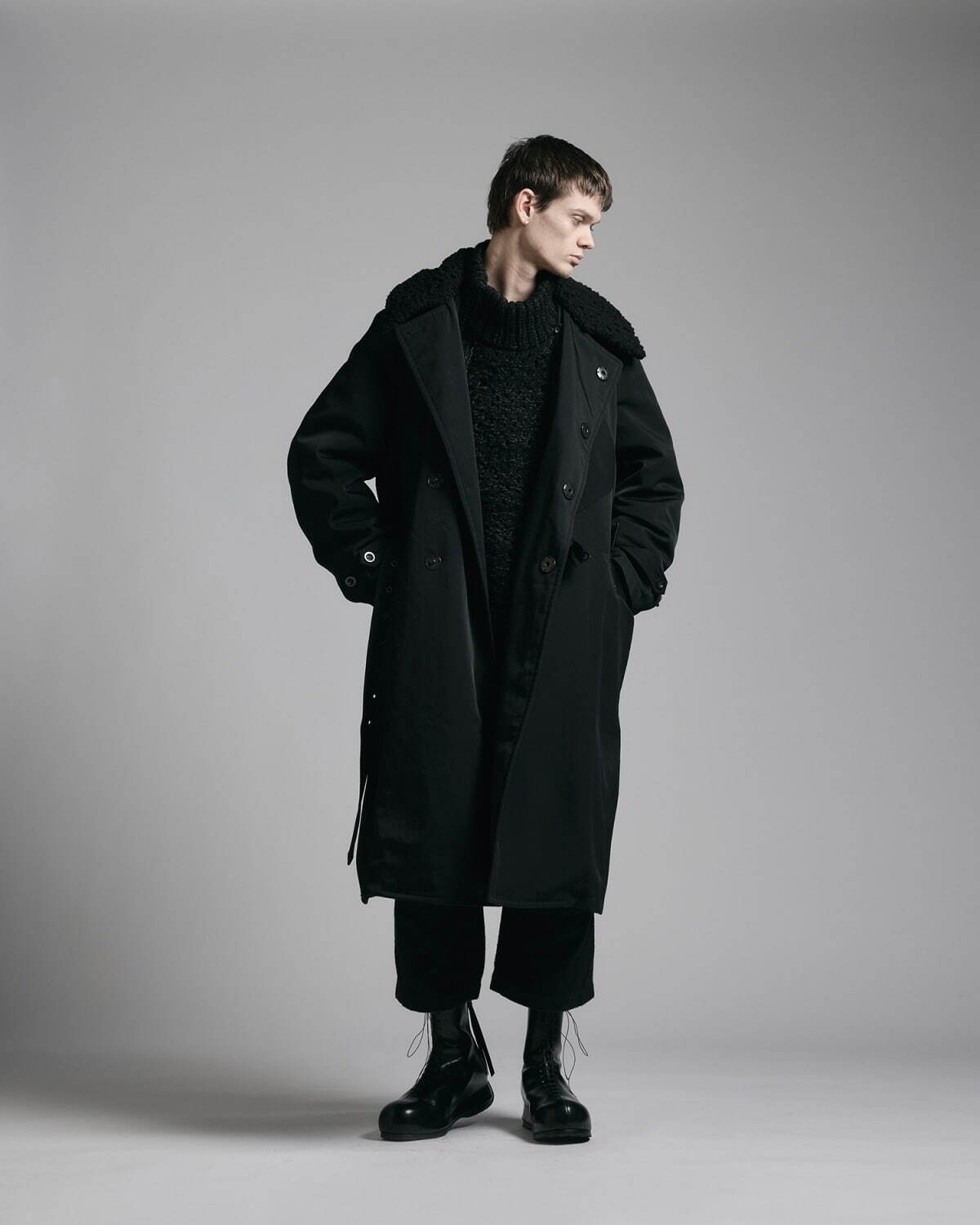 The Viridi-Anne COATING-MELTON HIGHNECK COAT (VI-2400-06SP
