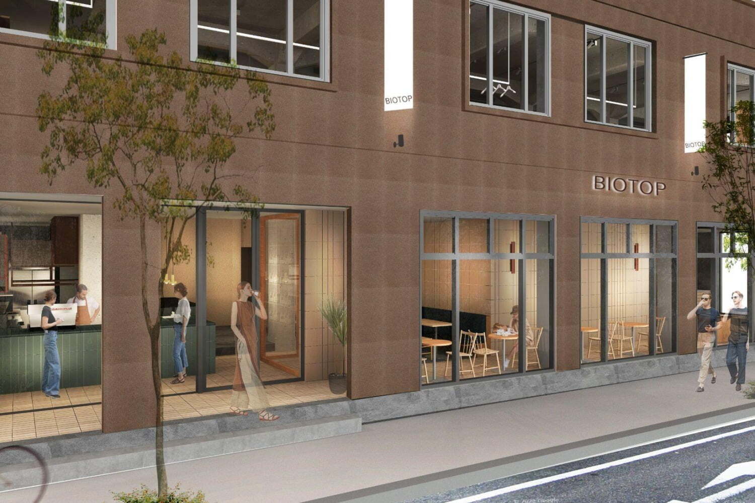 「ビオトープ コウベ」神戸旧居留地に - カフェ＆レストラン併設、ハイクのミリタリーコート限定色も