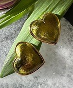 セシル・エ・ジャンヌ“ハート型”ジュエリー、ヴィンテージガラスのイヤリング＆エナメルのリング｜写真3