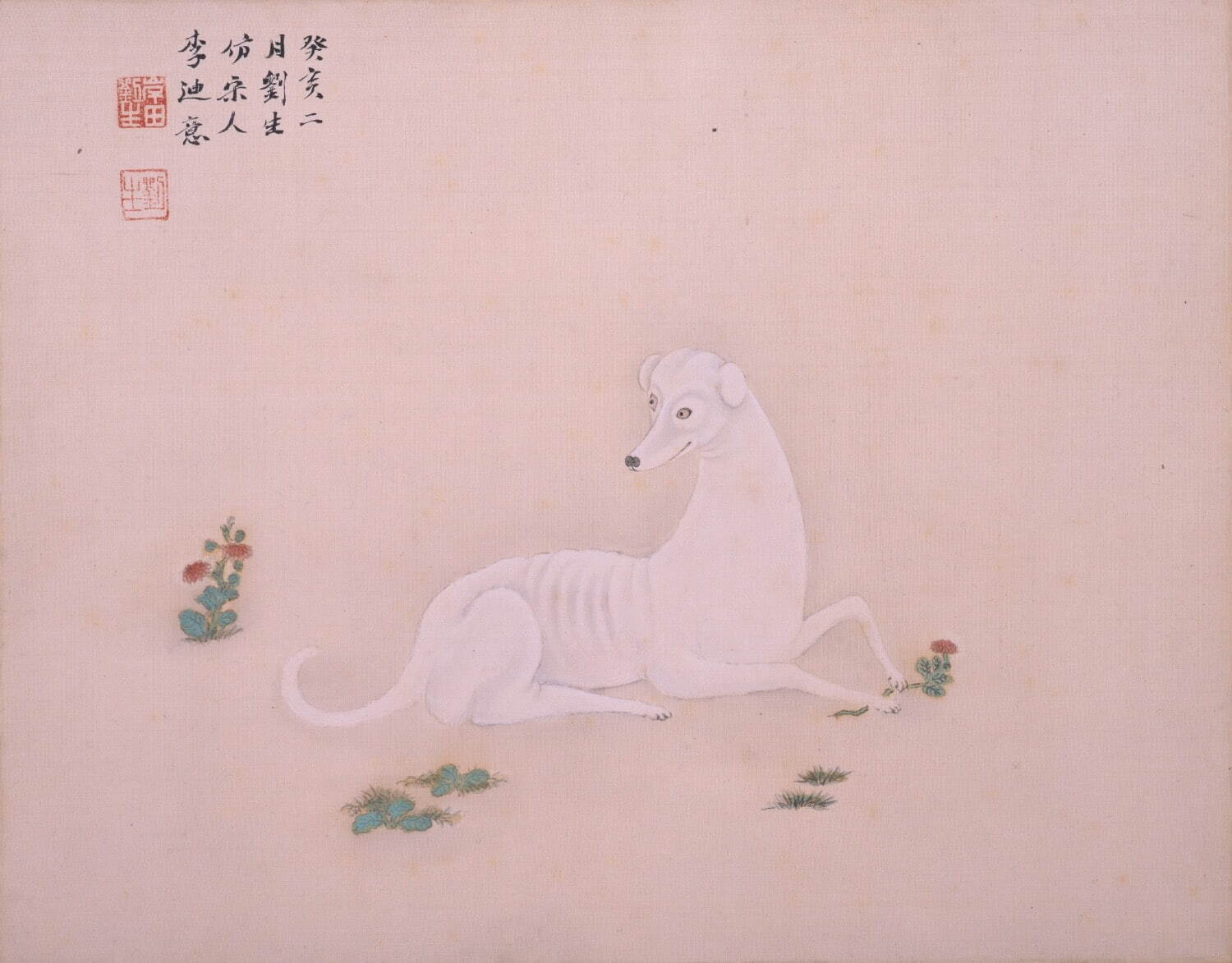 岸田劉生 《白狗図》 福島県立美術館