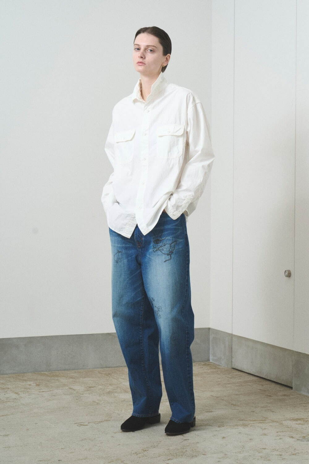 トローヴ×河原シンスケ、和風タッチの“うさぎプリント”デニムジャケット＆パンツ｜写真22