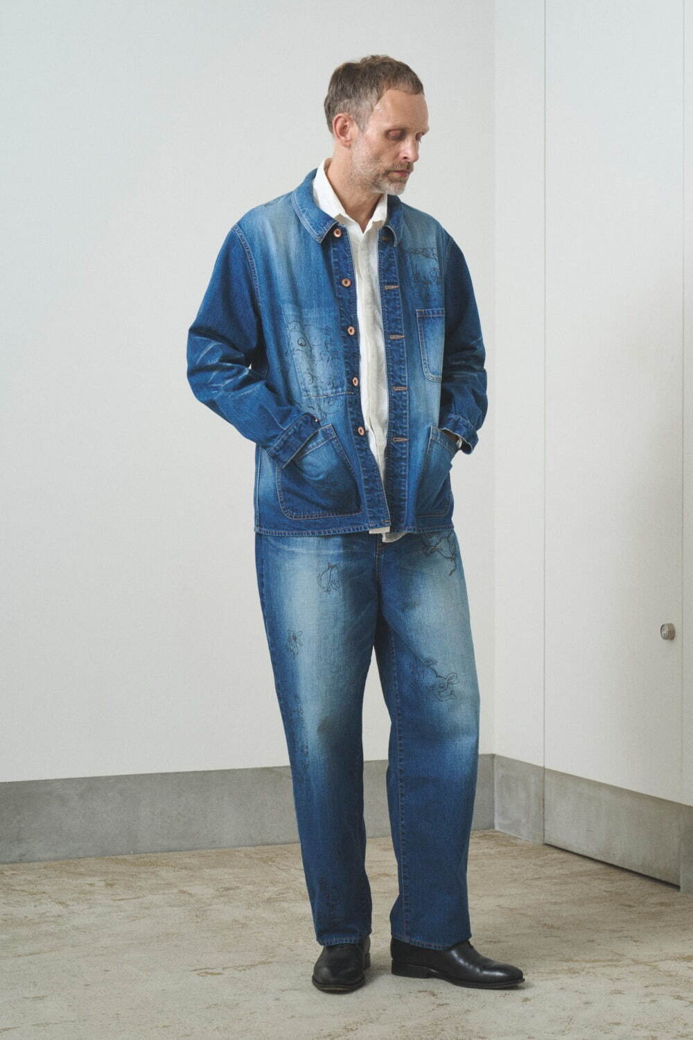 トローヴ×河原シンスケ、和風タッチの“うさぎプリント”デニムジャケット＆パンツ｜写真29