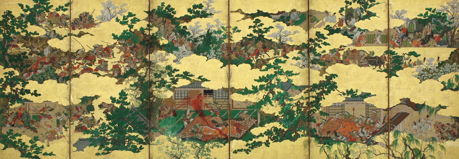 《大江山縁起図屛風》 六曲一双のうち左隻
江戸時代 17世紀 池上本門寺 ［通期展示］