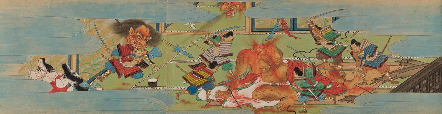 重要文化財 狩野元信 《酒伝童子絵巻》(部分) 三巻のうち下巻
大永2年(1522年) サントリー美術館 ［通期展示］