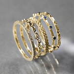 イー・エム“ヨーロッパの街並み”着想25年春夏ジュエリー、スタッズやダイヤ煌めくシルバーリングなど｜写真3