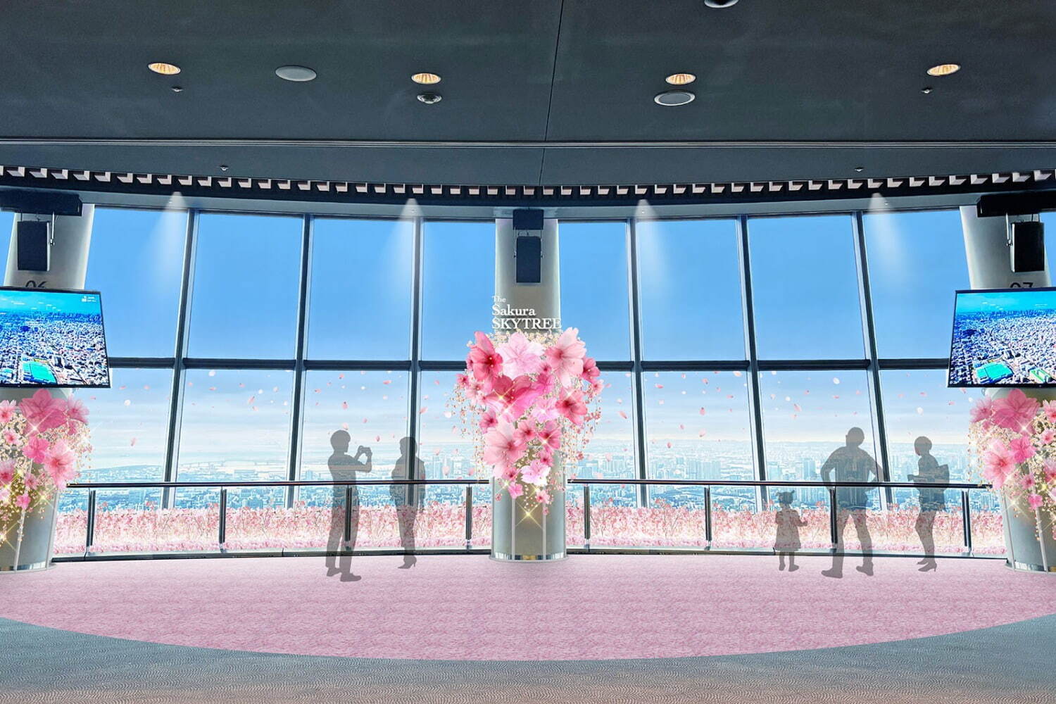 桜スイーツ｜「東京スカイツリー」天望デッキを桜で彩る春イベント、桜カクテルや特別ライティングも