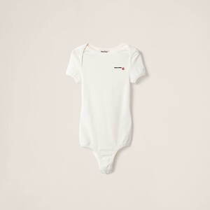 Petit Bateau X Miu Miu ストレッチジャージー スリムTシャツ White/white Petit Bateau X Miu Miu Stretch Jersey Regular T