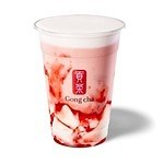 ゴンチャ(Gong cha) いちご杏仁 ミルクティー｜写真3
