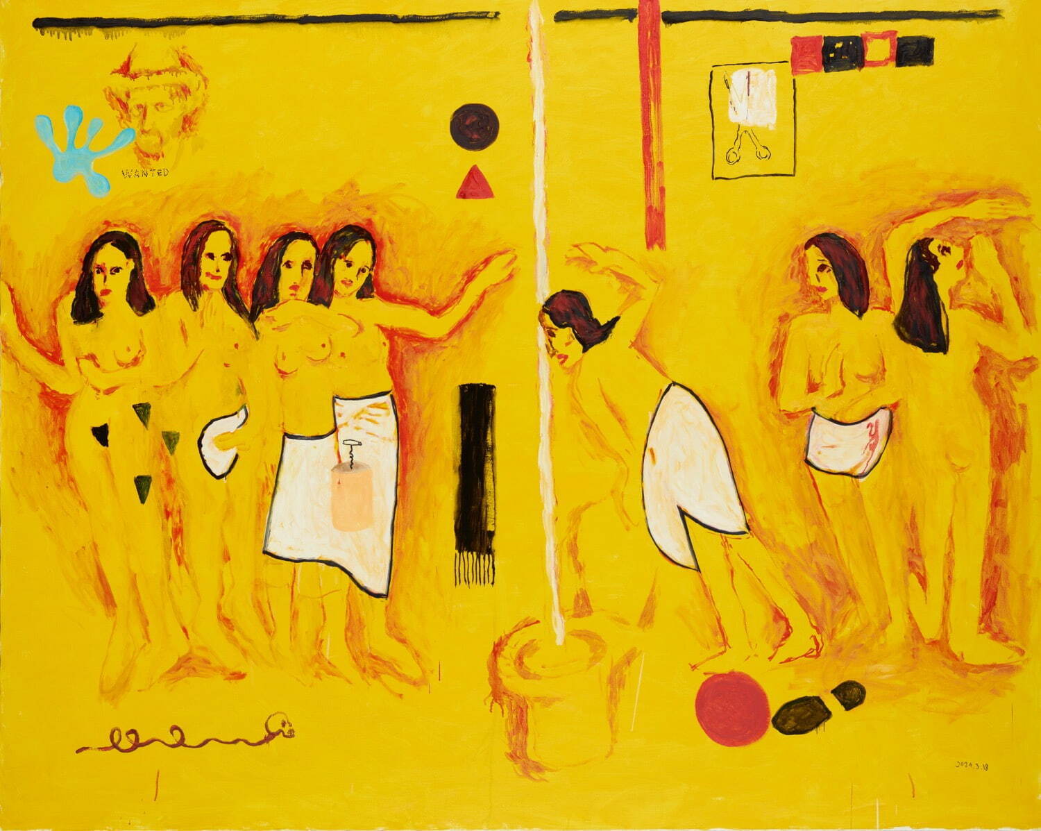 横尾忠則 《連画の河、タヒチに》 2024年 作家蔵