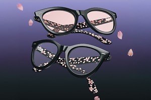 レイバンから“桜の花びら舞う”25年春アイウェア、桜ピンクのカラーサングラス＆メガネ