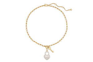 ケイト・スペード25年バレンタインジュエリー、“ぷっくり”ハートのピアス＆パドロック型ネックレス｜写真3