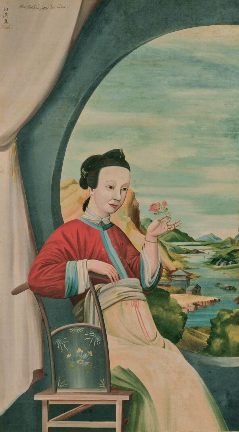 司馬江漢 《円窓唐美人図》 府中市美術館 ［通期展示］