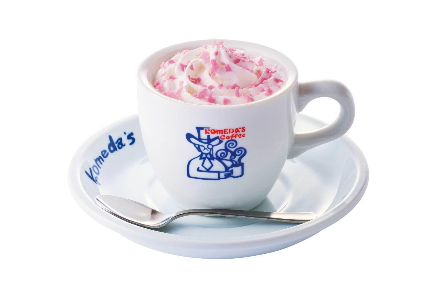 コメダ珈琲店「春爛漫 さくらドリンク」“桜香る”ピンク色