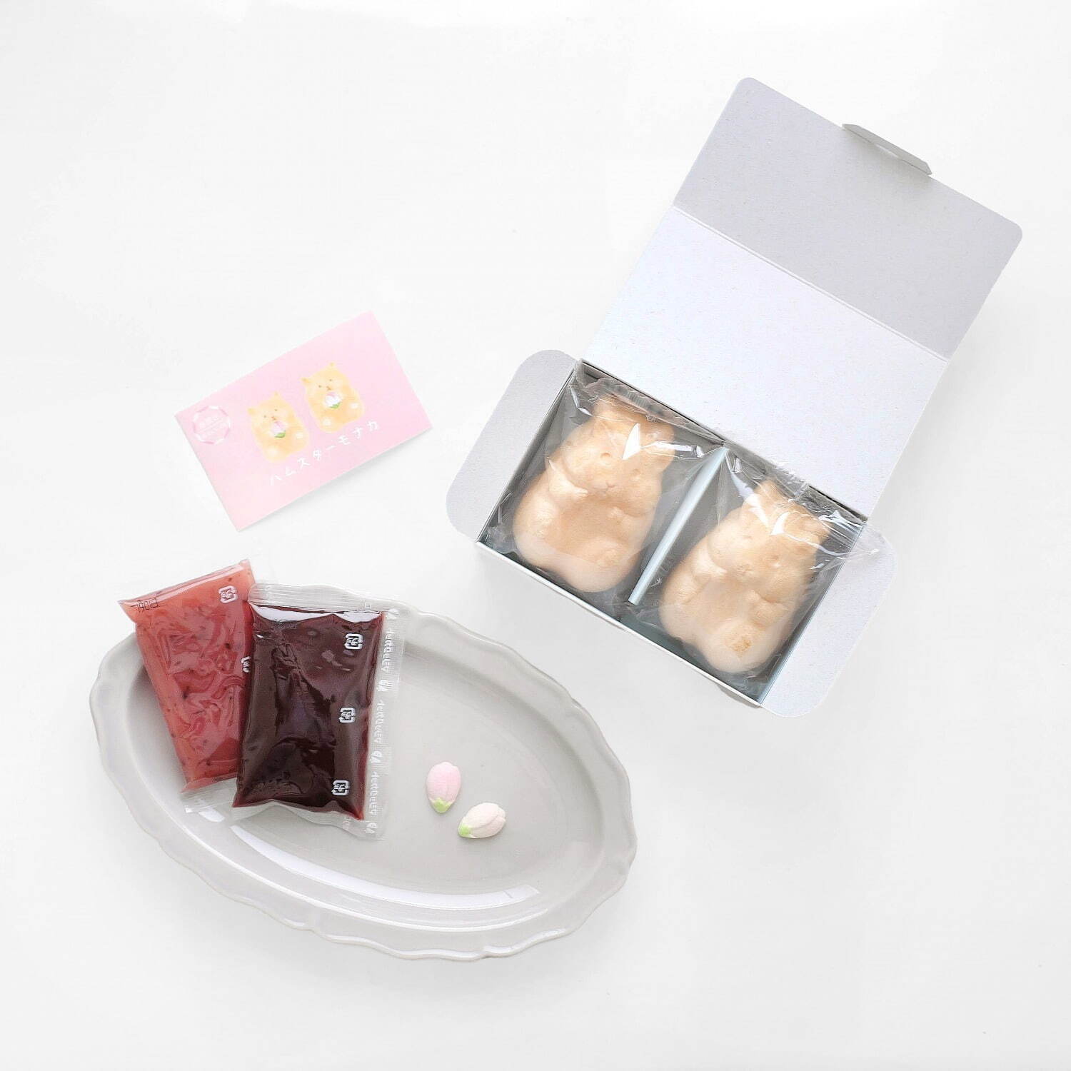 桜のつぼみ抱える「ハムスターモナカ」春限定で、桜餡×つぶ餡で“まるで桜餅”フレーバーに｜写真7