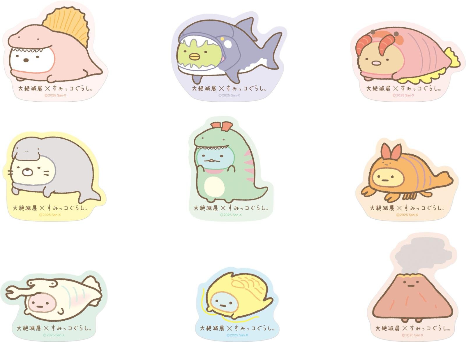 「すみっコぐらし」ダイカットステッカー 各550円