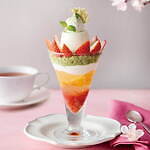 アフタヌーンティー・ティールームの春メニュー、“苺とさくら”のスコーンケーキ＆桜香る抹茶ミルクティー｜写真11