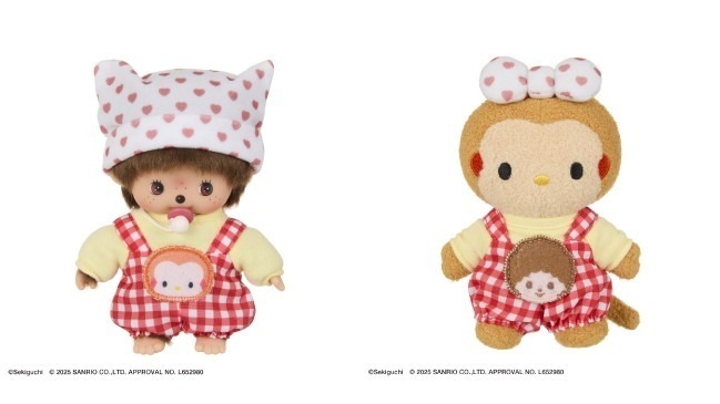 モンチッチ×ハローキティ、猫耳モンチッチやそばかすキティの