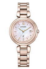 シチズン クロスシー“桜モチーフ”ウィメンズ腕時計、花びら型インデックス入りピンクグラデ文字板｜写真4