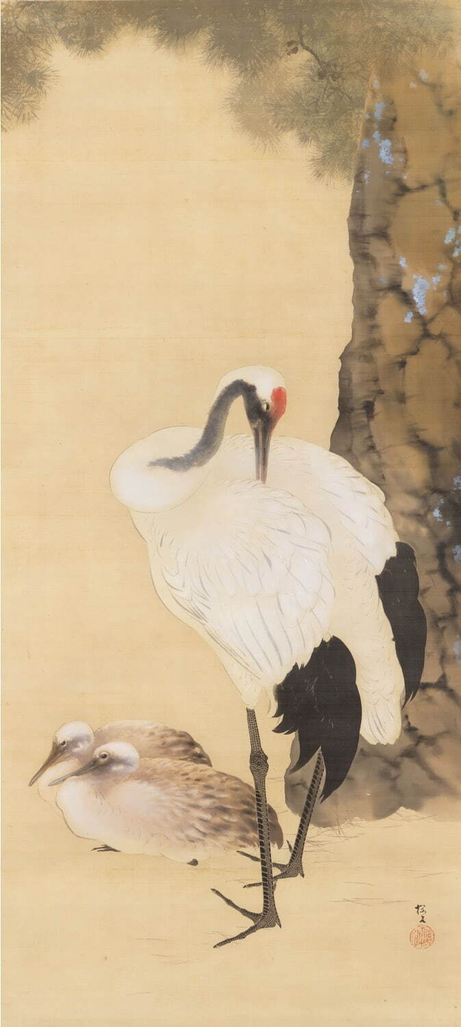 木島櫻谷 《松鶴図》 大正時代 福田美術館蔵 ［福田美術館・前期展示／嵯峨嵐山文華館・後期展示］