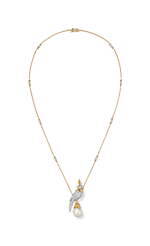 ティファニー25年ハイジュエリー、天然海水パールに鳥が佇むダイヤモンドピアス＆リング｜写真14