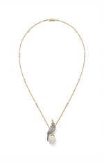 ティファニー25年ハイジュエリー、天然海水パールに鳥が佇むダイヤモンドピアス＆リング｜写真13