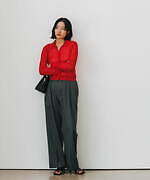 ニート"サイドアジャスター仕様”のウィメンズワイドパンツ、モア サロン エ ロぺ 大阪高島屋限定で｜写真1