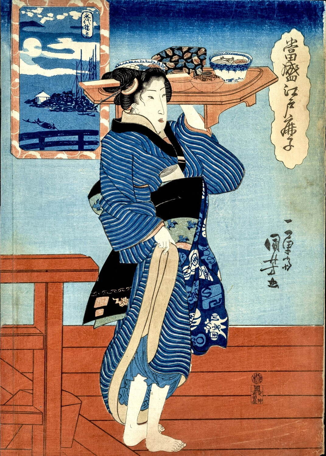 歌川国芳 《当盛江戸鹿子 永代橋ノ景》 天保(1830-44年)前期 個人蔵