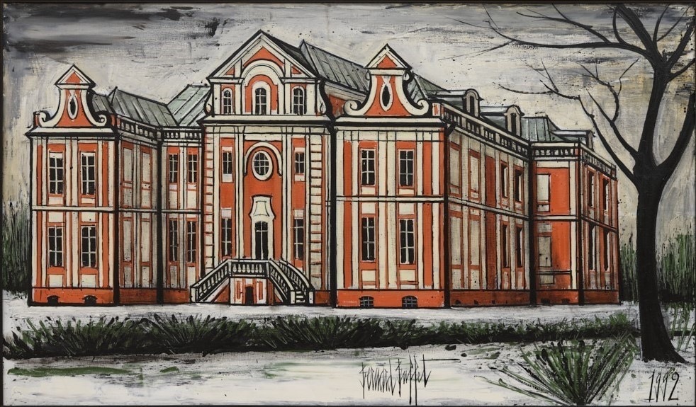 ベルナール・ビュフェ  《サンクト・ペテルブルク、キキン邸》 1992年 油彩