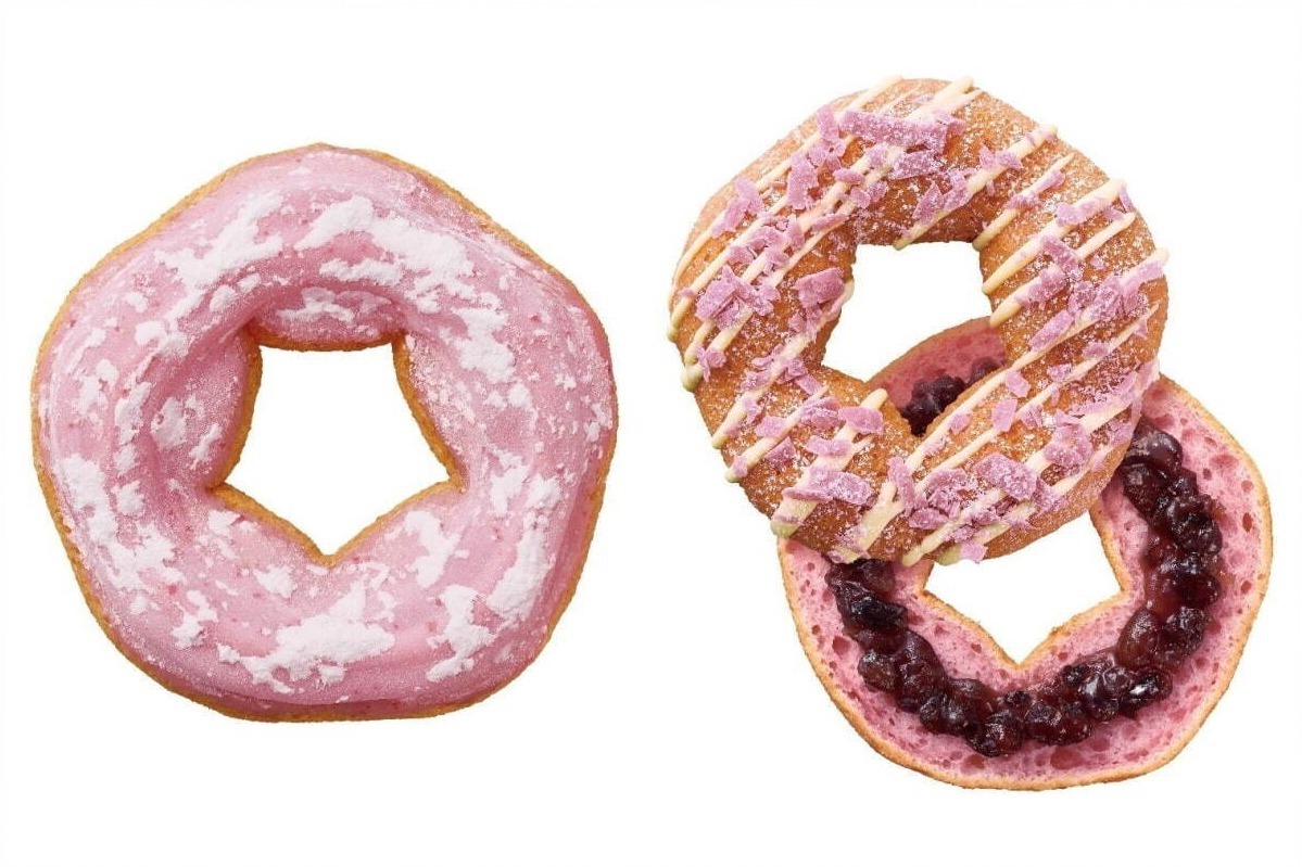 【こうき】+いちごドーナツ ミスタードーナツ「桜もちっとドーナツ」いちごあん入り“いちご