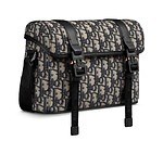 ディオール25年夏メンズ“ディオール オブリーク柄”メッセンジャーバッグ、レザー＆2wayストラップ｜写真3