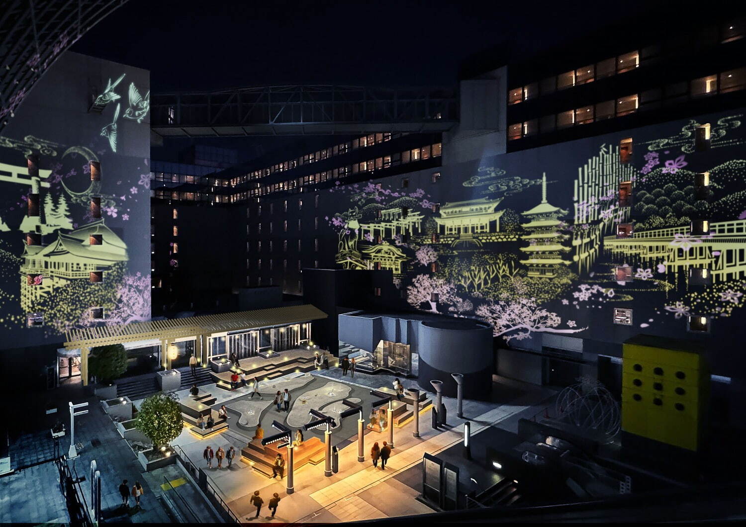 アートテラスラウンジ「にわ」JR京都駅ビルに、ネイキッドのアートが織りなす“光の茶室”＆京都食材フード｜写真1