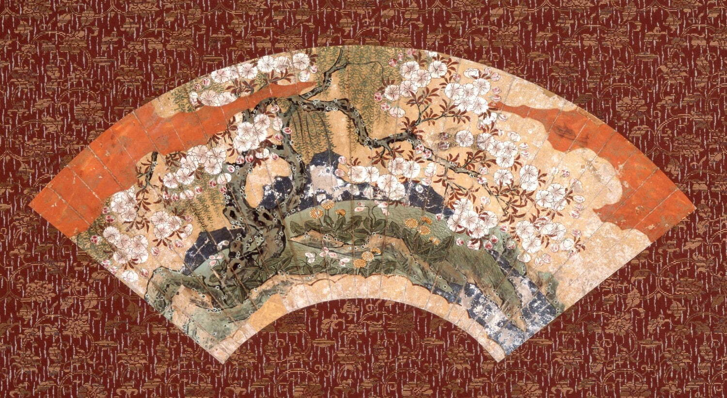 《花卉図扇面》 大和文華館蔵