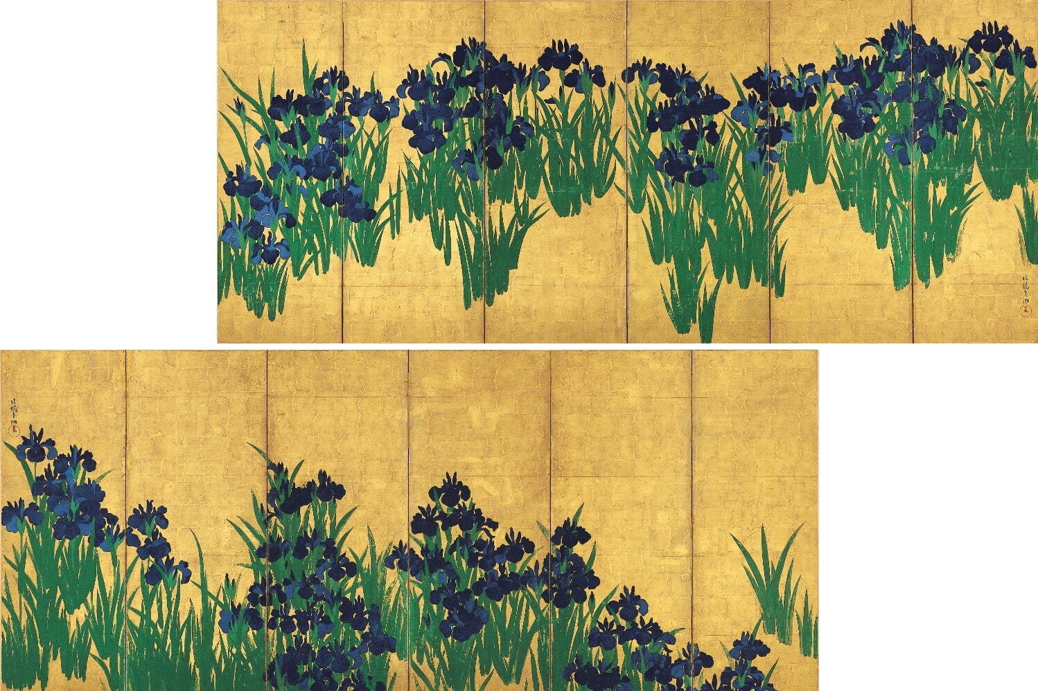 国宝 尾形光琳筆 《燕子花図屏風》 日本・江戸時代 18世紀 根津美術館蔵