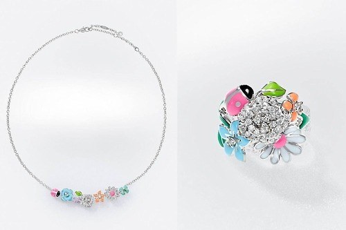 ディオール“庭園に咲く花々”着想ファイン ジュエリー、鮮やかな薔薇×ダイヤモンドのネックレスなど