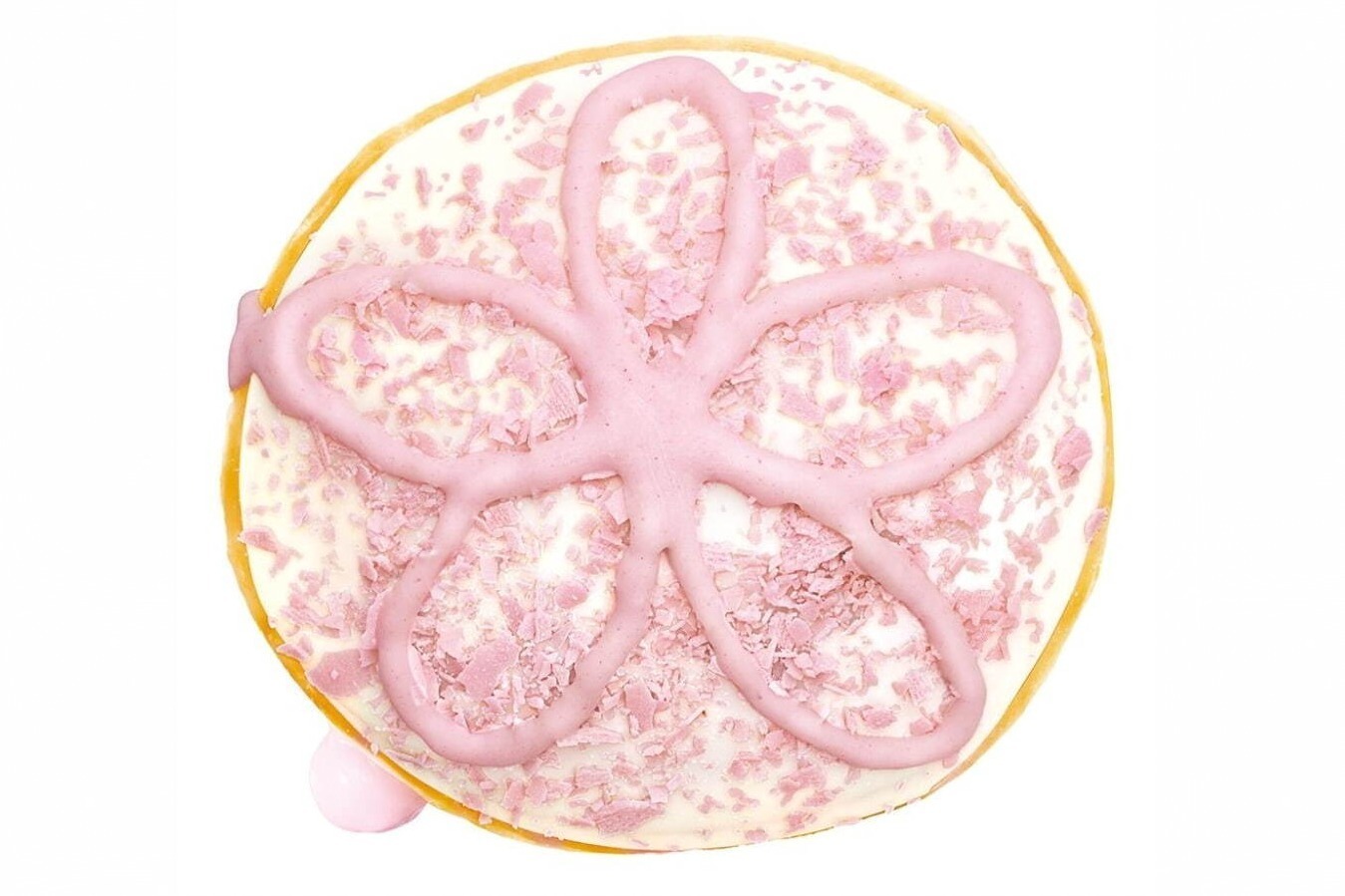 桜スイーツ｜クリスピー・クリーム・ドーナツ春限定「フラワードーナツ」“桜吹雪舞う”桜クリーム入り＆小花モチーフ