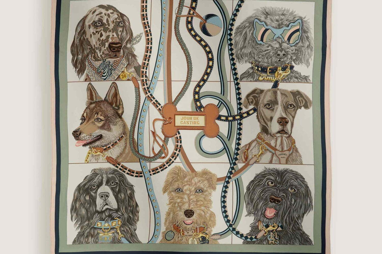 エルメス 犬の絵柄 Ceckel à poil dur フランス製ダックスフンド