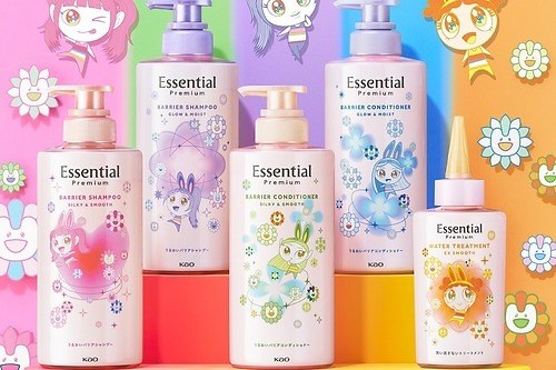 エッセンシャルの人気ヘアケアが数量限定パッケージに、NewJeansを村上隆がキャラクター化