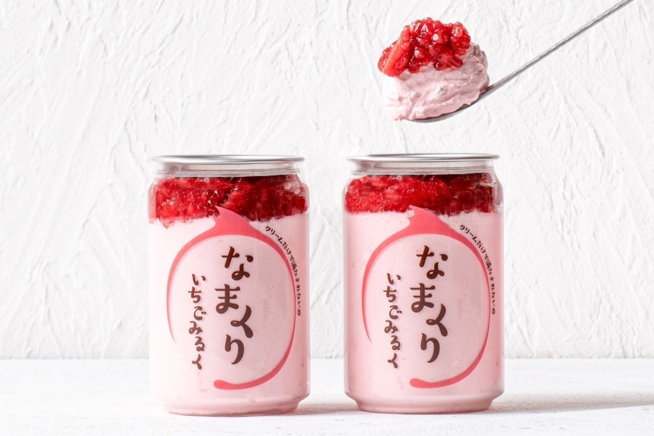 生クリームだけのスイーツ缶「なまくり」濃厚いちごみるくクリーム×“ごろっと”苺ソースの新作フレーバー｜町田マルイ