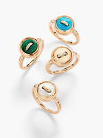 ポメラートの“ボタンモチーフ”ジュエリー、マラカイトとパールの2面を楽しむリバーシブルリングなど｜写真15