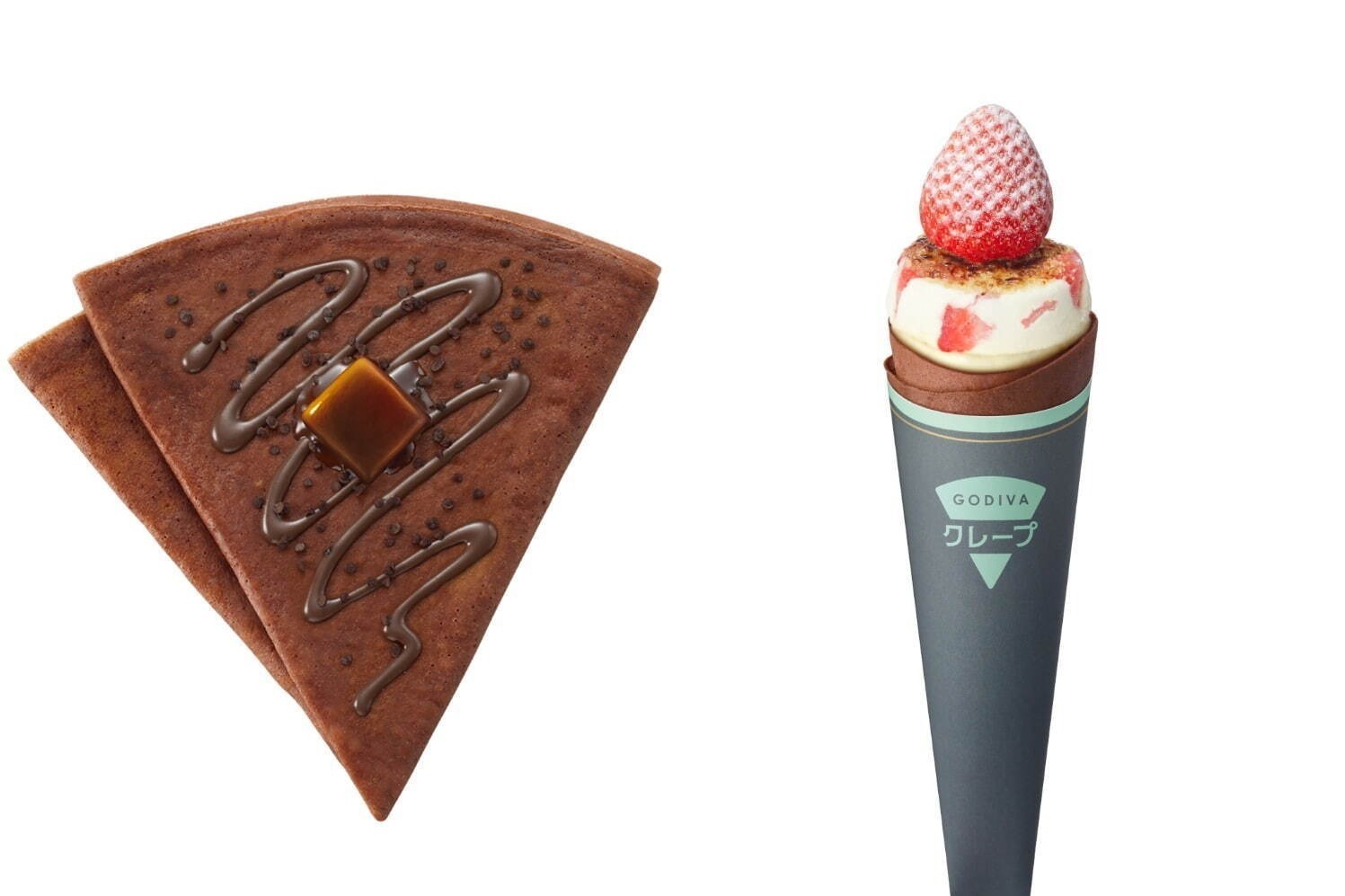 ゴディバのクレープ専門店「ゴディバ クレープ」誕生、チョコレートバター生地×クレームブリュレなど｜ららぽーと富士見